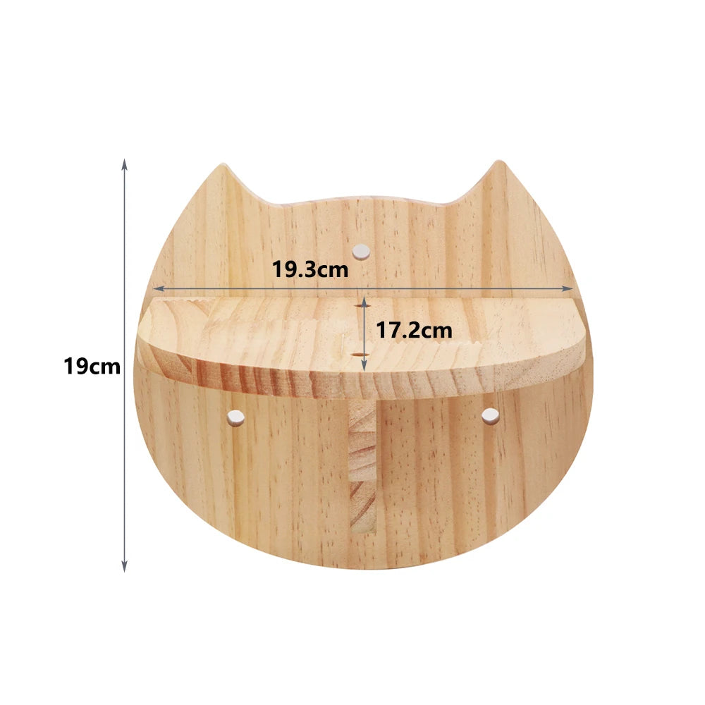 Wandmontage Klimtouw Kat | Sisal & Massief Hout | Krabben & Klimmen