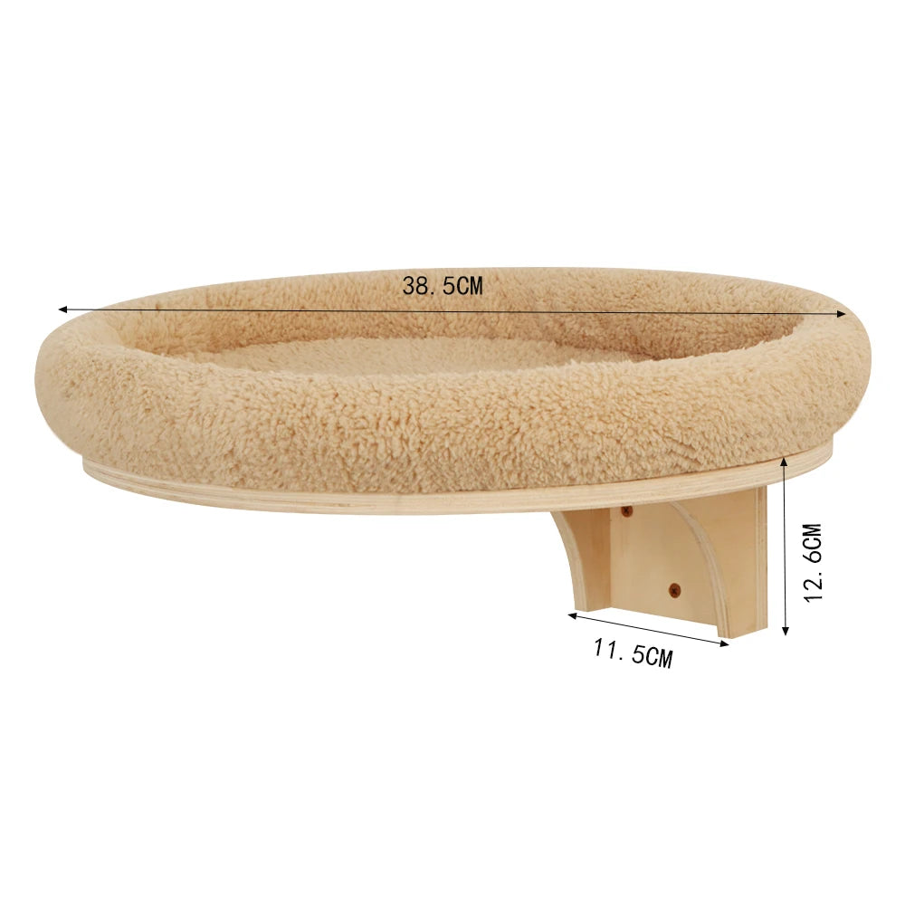 Wandmontage Klimtouw Kat | Sisal & Massief Hout | Krabben & Klimmen