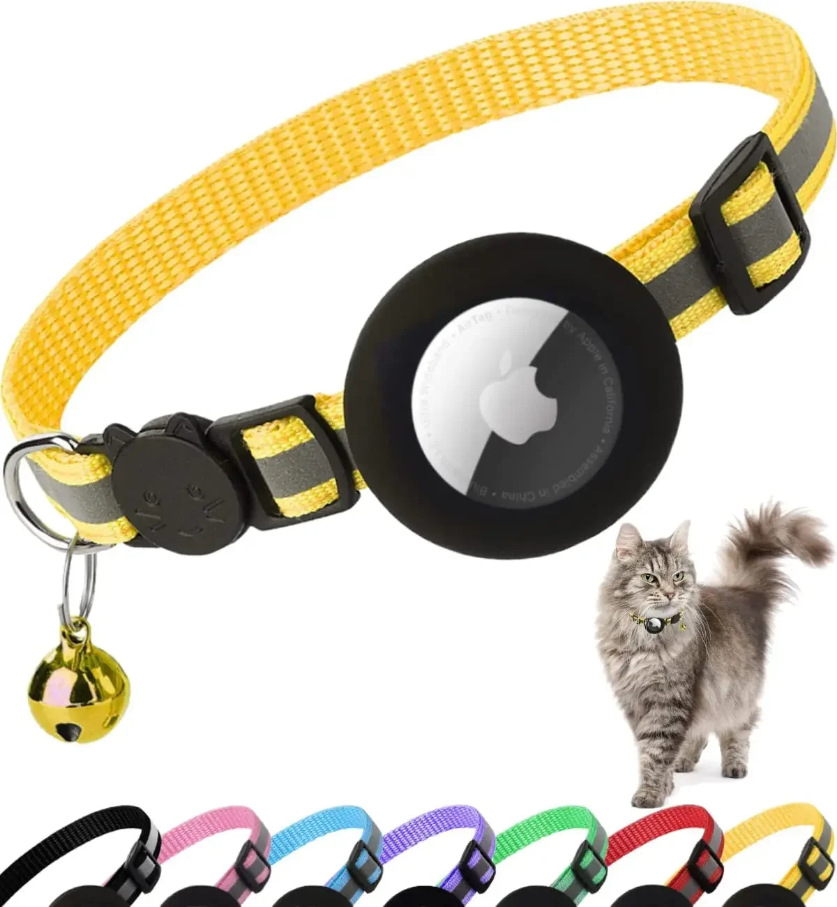 Kattenhalsband | Reflecterend & Belletje | Luchtlabelhouder | Verstelbaar