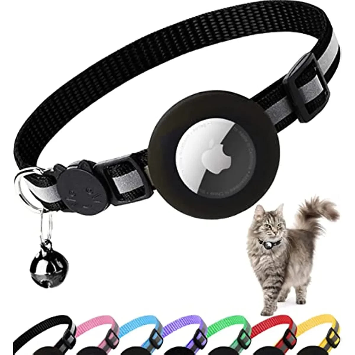 Kattenhalsband | Reflecterend & Belletje | Luchtlabelhouder | Verstelbaar