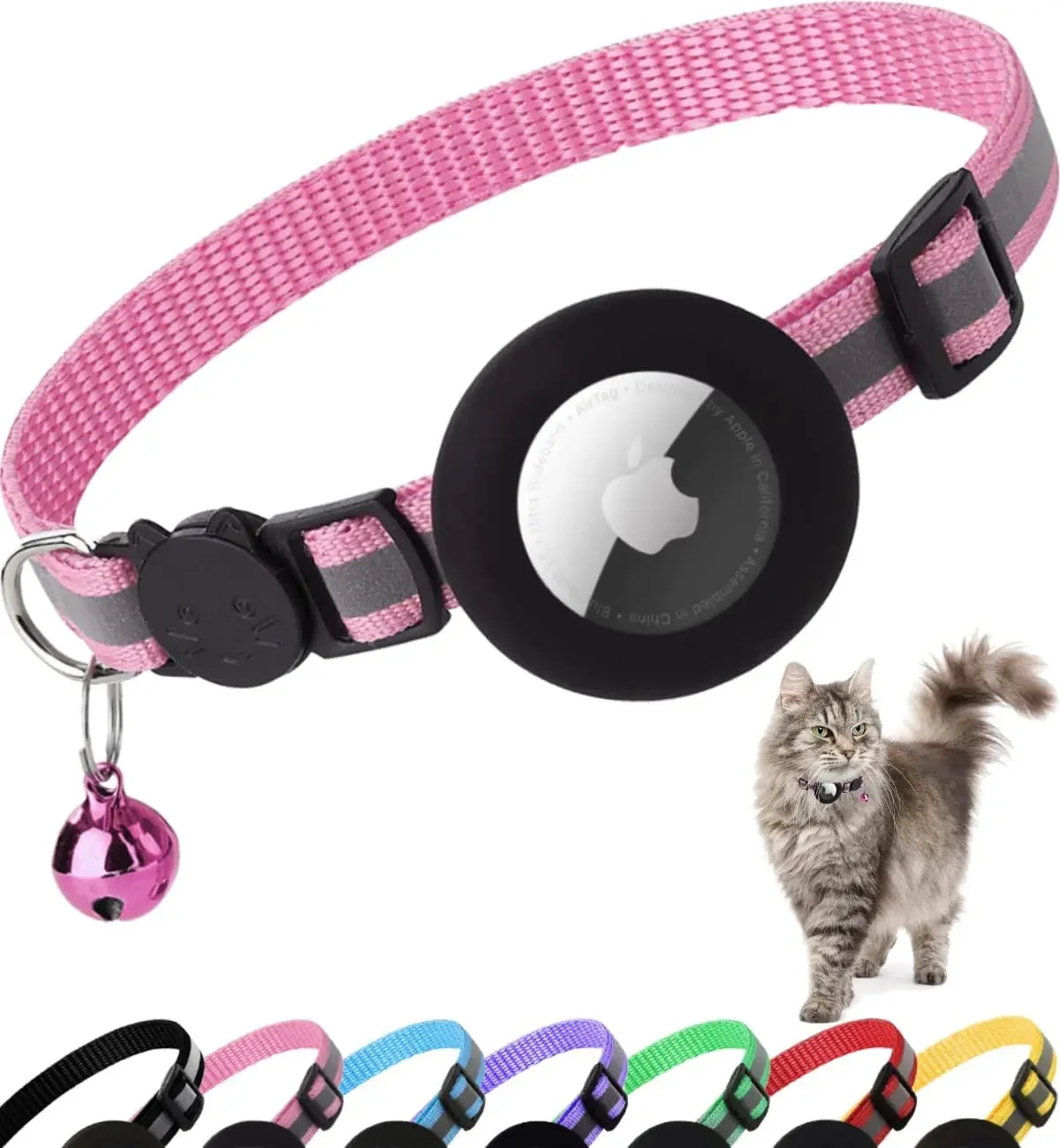 Kattenhalsband | Reflecterend & Belletje | Luchtlabelhouder | Verstelbaar