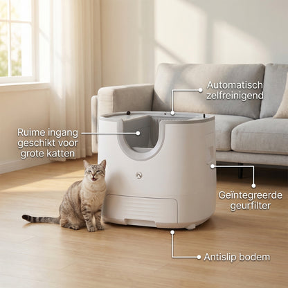 Automatische Zelfreinigende Kattenbak | 11L | Tot 3 Katten | App-Besturing