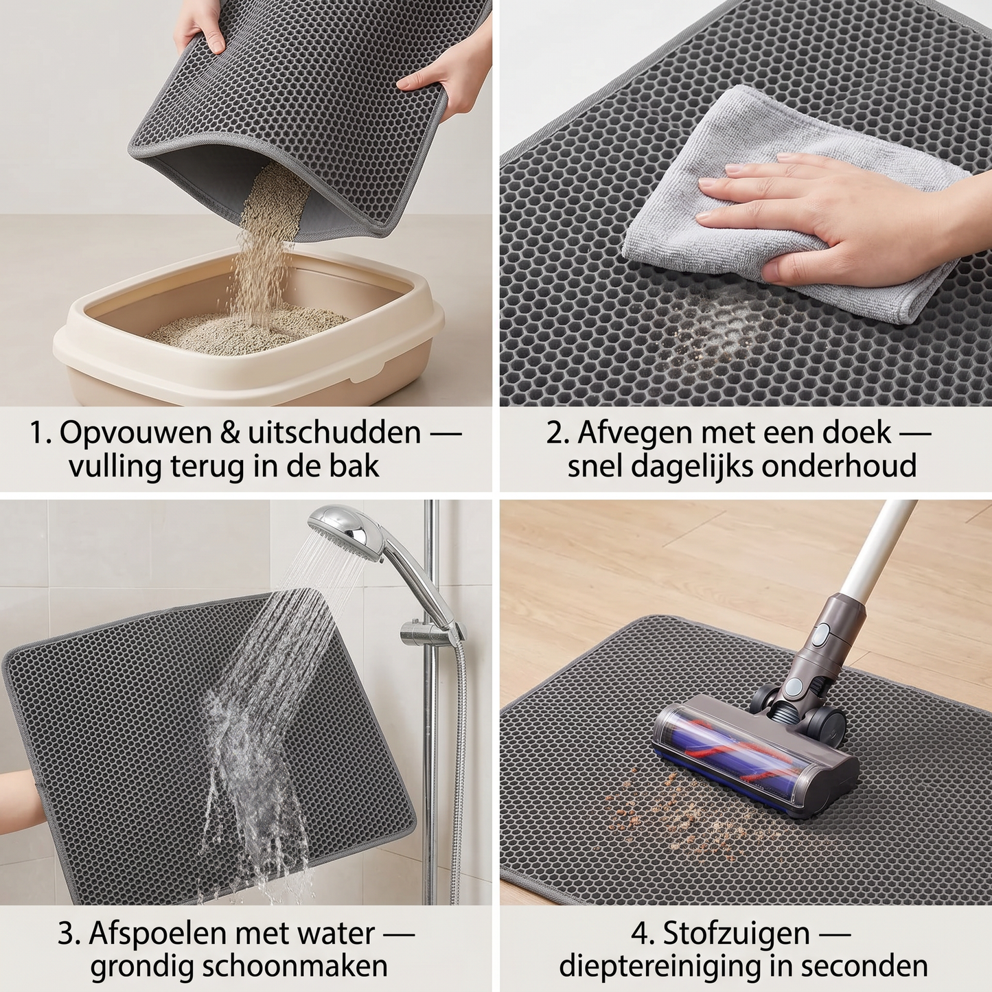 Kattenbakmat | Dubbel Laag | Vangt Vulling Op | Waterdicht