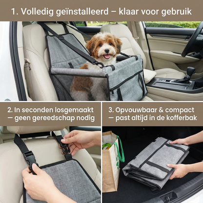 Autostoelhoes Hond & Kat | Opvouwbare Hangmat | Beschermde Achterbank