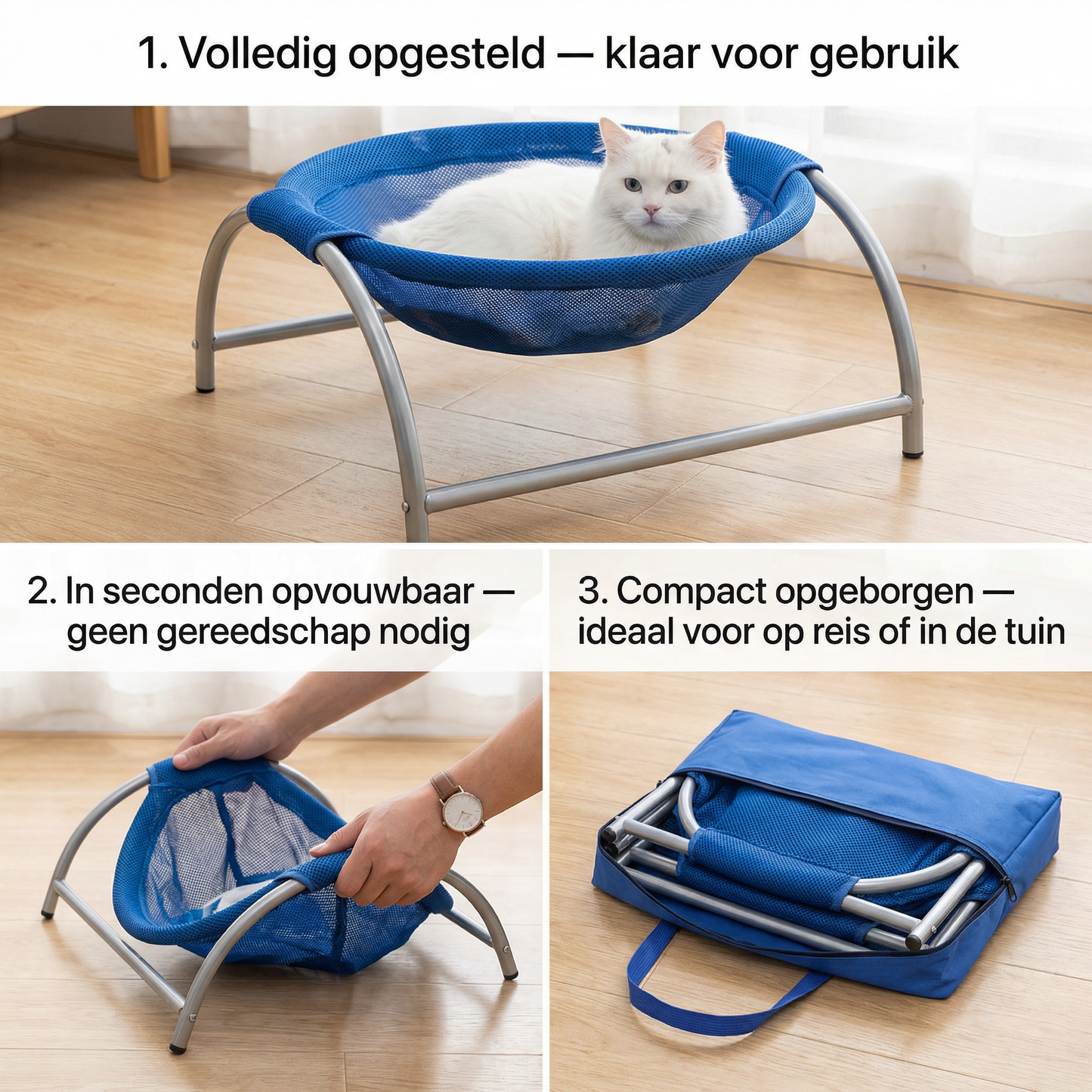 Kattenmand Hangmat | Ademend Gaas | Binnen & Buiten