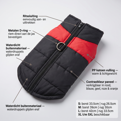 Hondenjas | Waterdicht & Warm | Rits | Klein t/m Groot