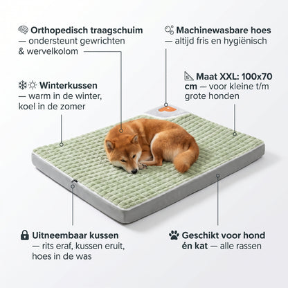 Orthopedisch Hondenbed | Traagschuim | Machinewasbaar | Alle Maten & Kleuren