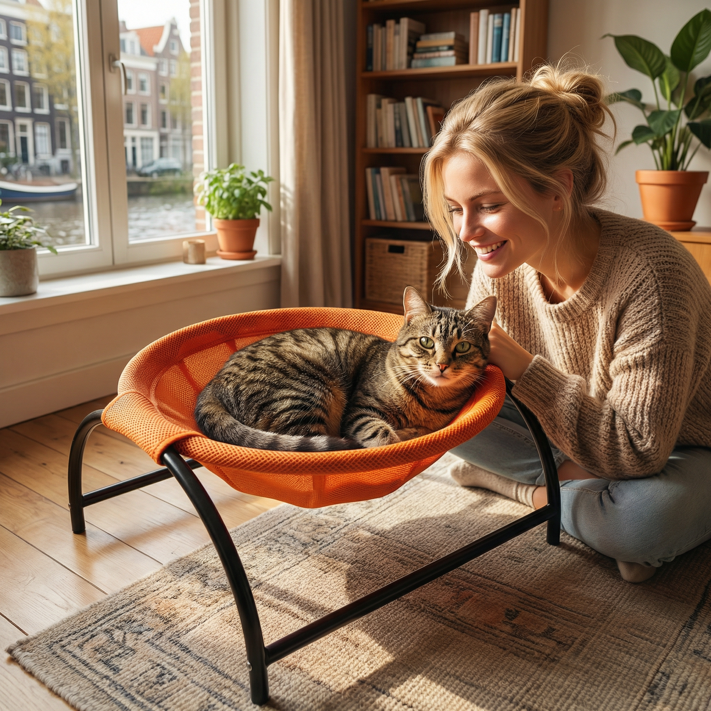 Kattenmand Hangmat | Ademend Gaas | Binnen & Buiten