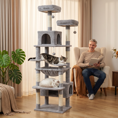 Grote Kattentoren | Sisal | Hangmat & Huisjes | 3 Maten
