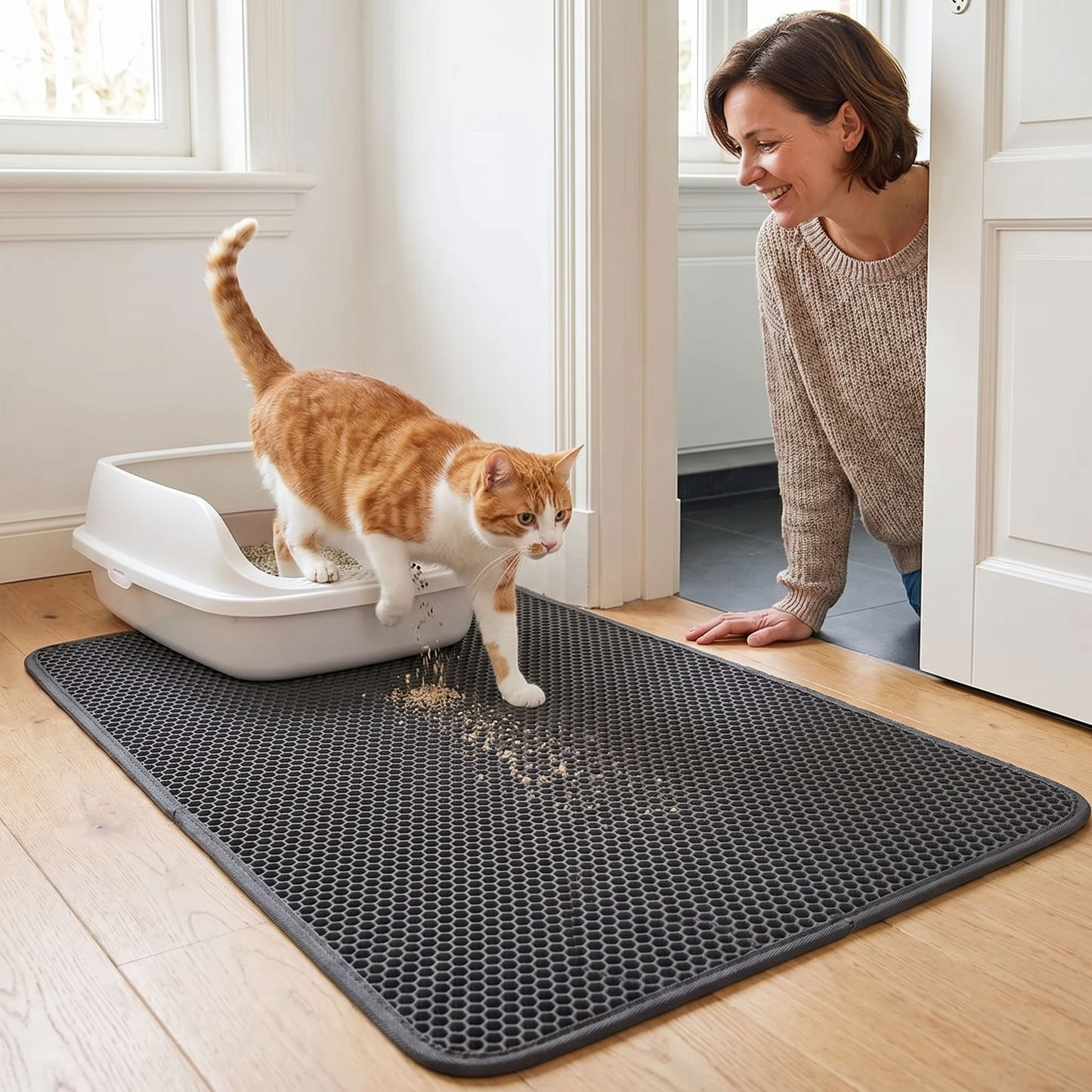 Kattenbakmat | Dubbel Laag | Vangt Vulling Op | Waterdicht