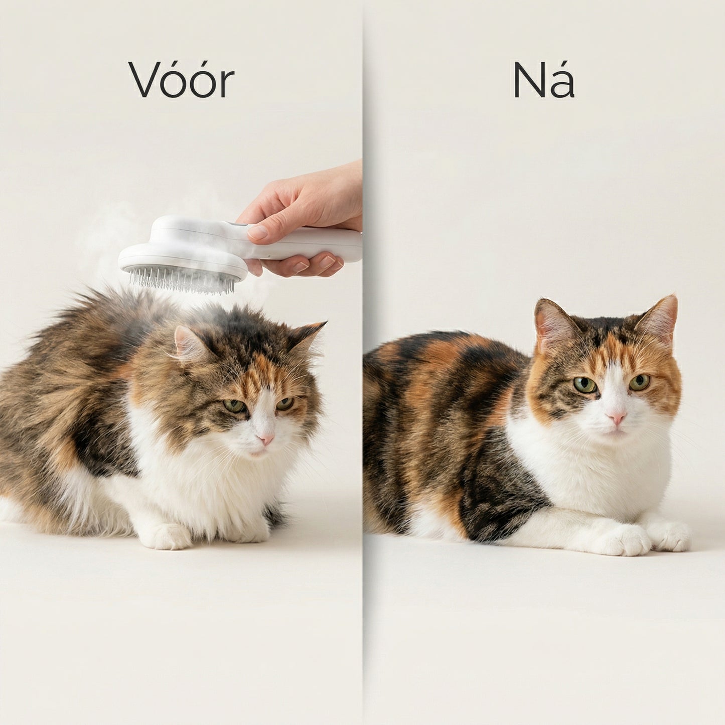 Stoomborstel Kat | 3-in-1 Verzorging | Borstelen + Masseren + Ontharen